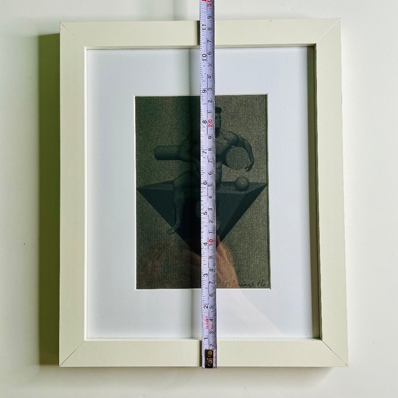 Signed Original Drawing Illustration of Male Figure & Geometric Shapes - Picture 9 of 9